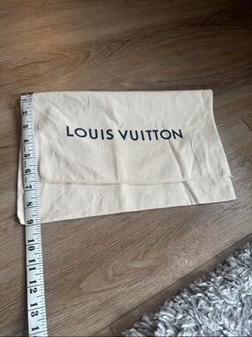 Louis Vuitton Beige and Navy Logo Dust Pouch
